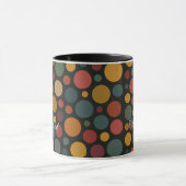 Mug Cercles de couleur de nom personnalisé (Centre)