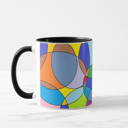 Mug Cercles de couleur et ovales (Gauche)