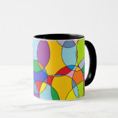 Mug Cercles de couleur et ovales (Devant droit)