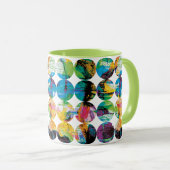 Mug Cercles de grunge. Enveloppe (Devant droit)