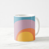 Mug Cercles de style rétro multicolore (Devant droit)