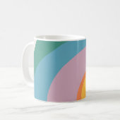 Mug Cercles de style rétro multicolore (Devant gauche)