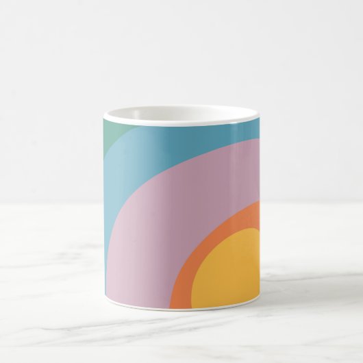 Mug Cercles de style rétro multicolore (Centre)