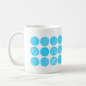 Mug Cercles décoratifs - bleu ciel et blanc (Gauche)