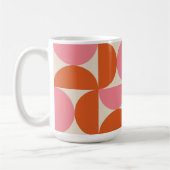 Mug Cercles demi siècle rose et orange  (Gauche)