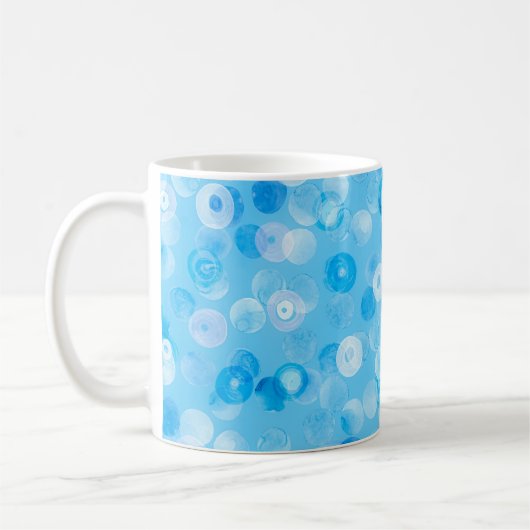 Mug Cercles d'hiver : Pois Abstraits. (Gauche)