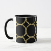 Mug Cercles d'or et Black Modern tendance glam chic (Gauche)