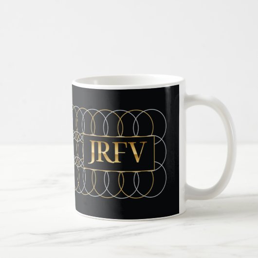 Mug Cercles entrelacés JRFV aspect or et chrome (Droite)