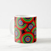 Mug Cercles et anneaux rétro (Devant gauche)