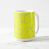 Mug Cercles et boucles jaunes (Devant droit)