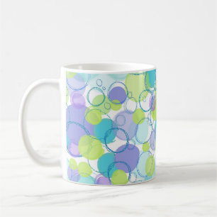 Mug Cercles et bulles pastel dessinés à la main cool