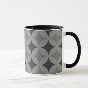 Mug - Cercles et diamants en noir