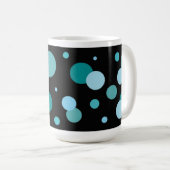 Mug Cercles et points Aqua (Devant droit)