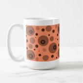 Mug Cercles et points orange et marron (Gauche)