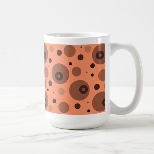 Mug Cercles et points orange et marron (Droite)