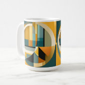 Mug Cercles et rectangles d'abstraction géométriques r (Devant gauche)