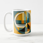 Mug Cercles et rectangles d'abstraction géométriques r (Gauche)
