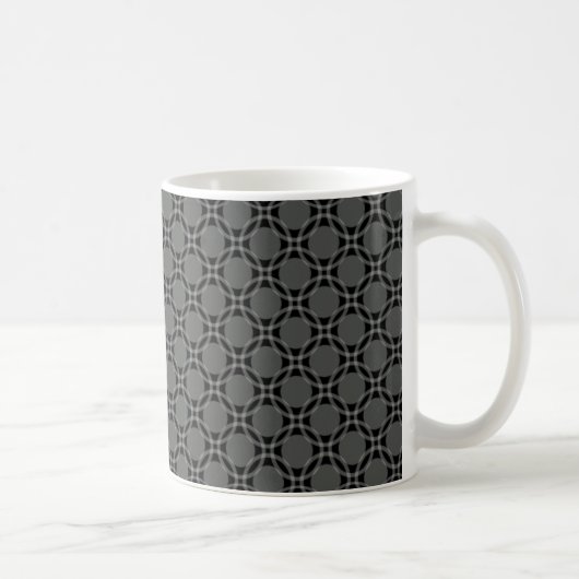 Mug Cercles funky Mug, gris foncé (Droite)