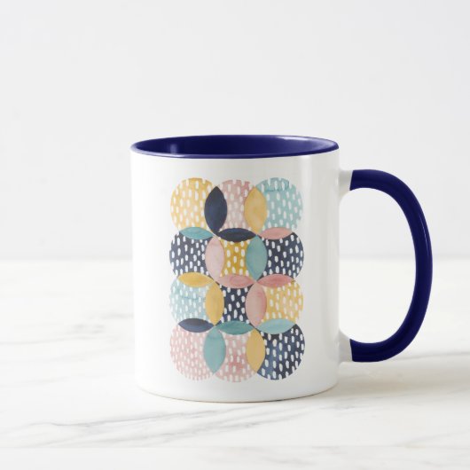 Mug Cercles géométriques aquarelle (Droite)
