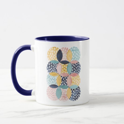 Mug Cercles géométriques aquarelle (Gauche)