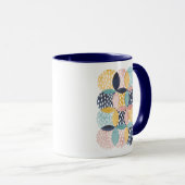 Mug Cercles géométriques aquarelle (Devant droit)