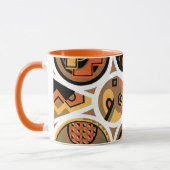 Mug Cercles géométriques Art Déco Pochoir Jazz vintage (Gauche)