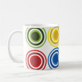 Mug Cercles Géométriques Concentriques Colorés (Gauche)