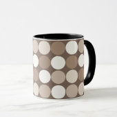 Mug Cercles géométriques de terre neutre chaude (Devant droit)