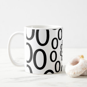 Mug Cercles Géométriques Noir et Blanc
