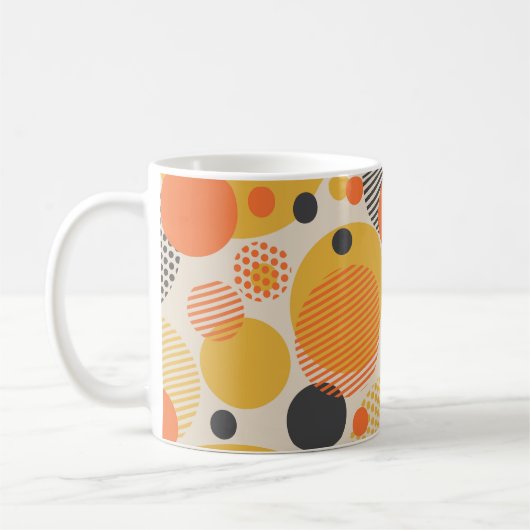 Mug Cercles géométriques rétro : 60s Vintage (Gauche)