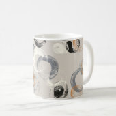 Mug Cercles gris : Motif simple et transparent (Devant droit)