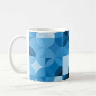 Mug Cercles invisibles : Vintage bleu Abstrait