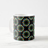 Mug Cercles lumineux de Noël Motif orange et bleu (Devant gauche)