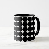 Mug Cercles noirs et blancs (Devant droit)