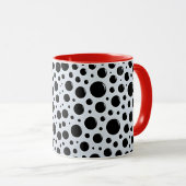 Mug Cercles Noirs Modernes Points (Devant droit)