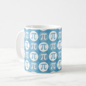 Mug Cercles Pi bleu clair (Devant gauche)