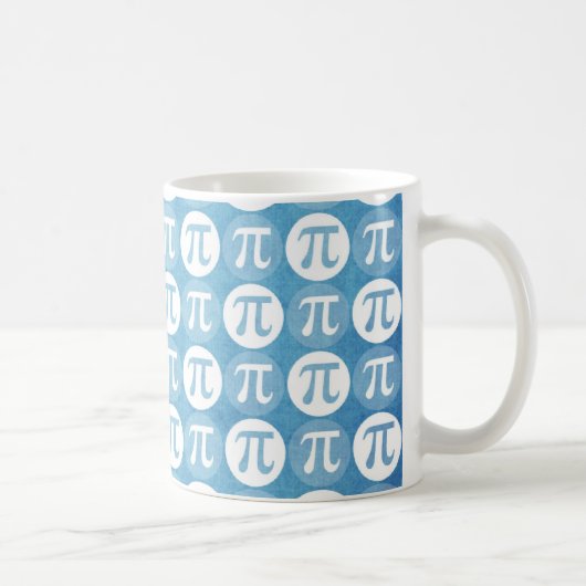 Mug Cercles Pi bleu clair (Droite)