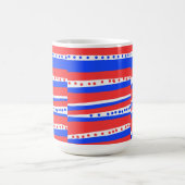 Mug Cercles Rayures Chili Rouge Blanc Bleu (Centre)