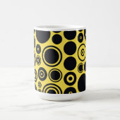 Mug Cercles rétro jaunes, noirs (Centre)