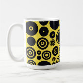 Mug Cercles rétro jaunes, noirs (Gauche)