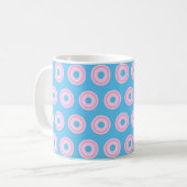 Mug Cercles rose pastel Simple Clean Minimal Bleu (Devant gauche)