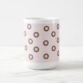 Mug Cercles roses et Brown modernes (Centre)