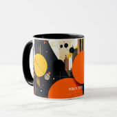 Mug Cercles rouges Abstraits Imaginaires (Devant gauche)