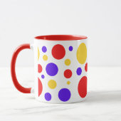 Mug Cercles rouges bleu jaune (Gauche)