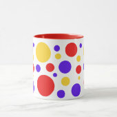 Mug Cercles rouges bleu jaune (Centre)