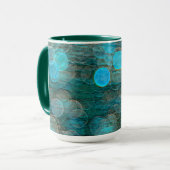 Mug Cercles solides verts et bleus (Devant gauche)