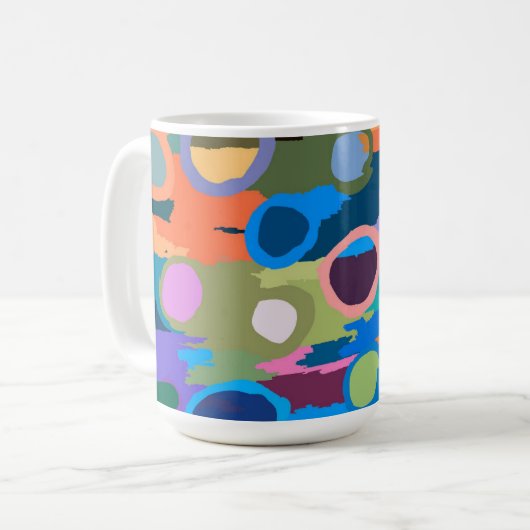 Mug Cercles super couleur 2 (Devant gauche)