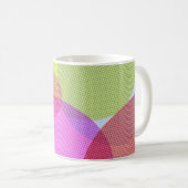 Mug Cercles superposés Art abstrait coloré (Devant droit)