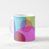 Mug Cercles superposés Art abstrait coloré (Devant gauche)