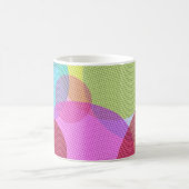 Mug Cercles superposés Art abstrait coloré (Centre)
